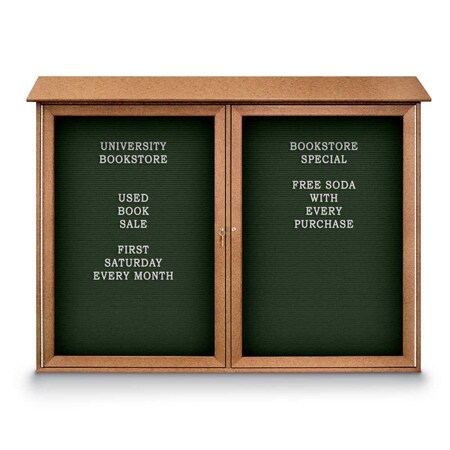 United Visual Products Indoor Enclosed Combo Board, 48"x36", White Frame/White Porc & Black UVCB4836W-WHTPORC-BLACK